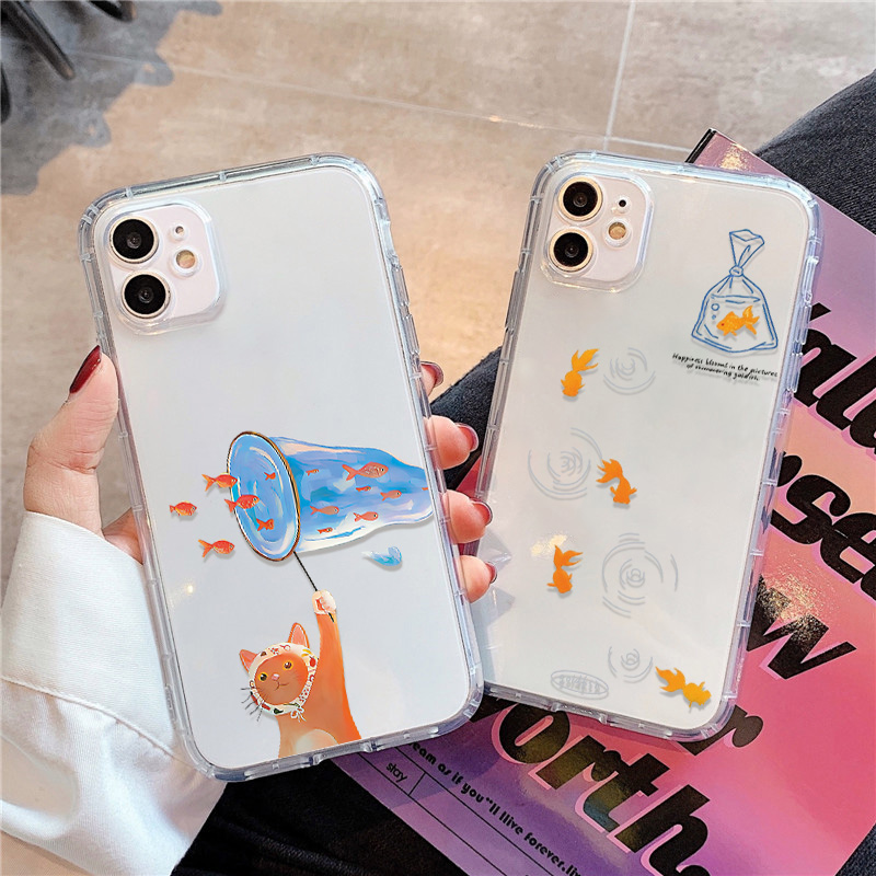 Apple Iphone 15 - Lovely Fishes Klare Handyhülle für iPhone