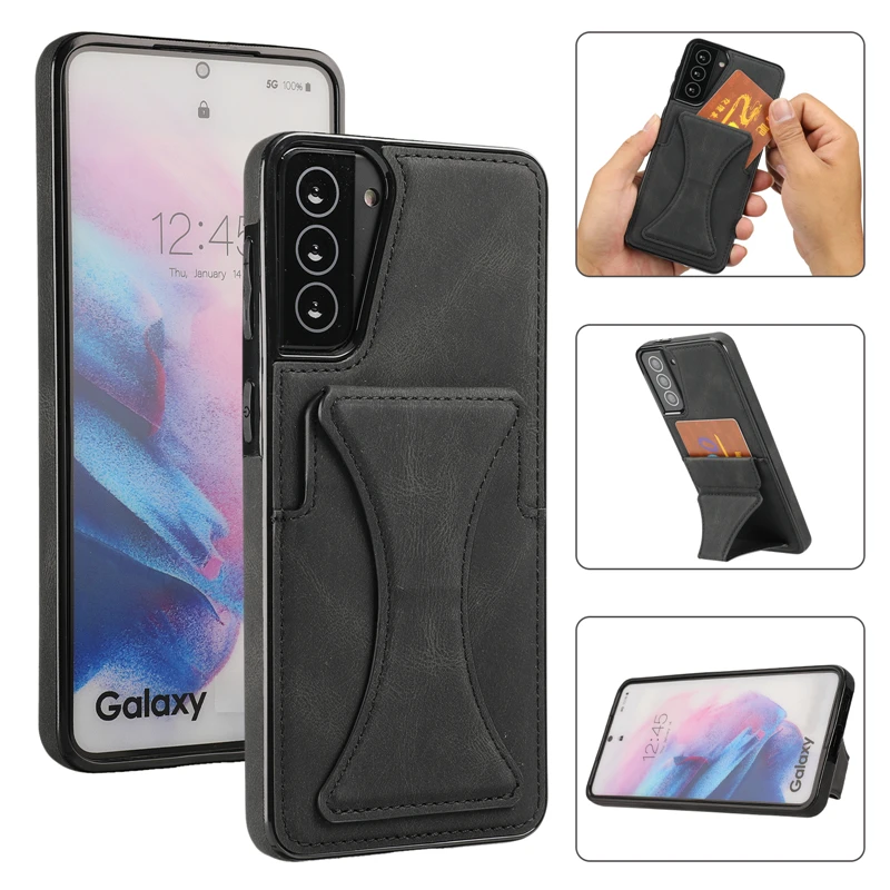 Slim Card Slot Case - Luxus Slim Fit Lederbezug für Samsung