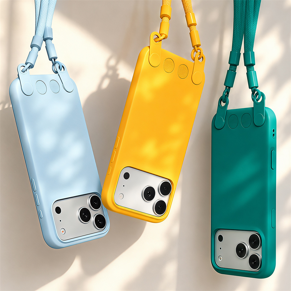 Silicone Liquid Case - Crossbody Lanyard Matt Flüssiges Silikon Handyhülle