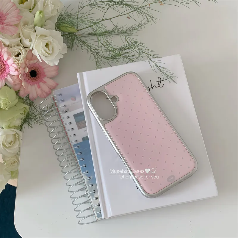 Phone Cases Polka Dot - Koreanische Ins Creme Rosa Polka Dot