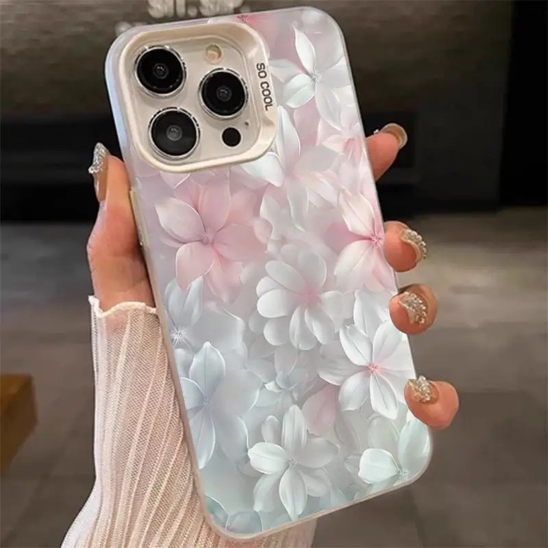 Phone Cases Xs Max - Rosa Blumen-Hülle für iPhone 15Pro 17