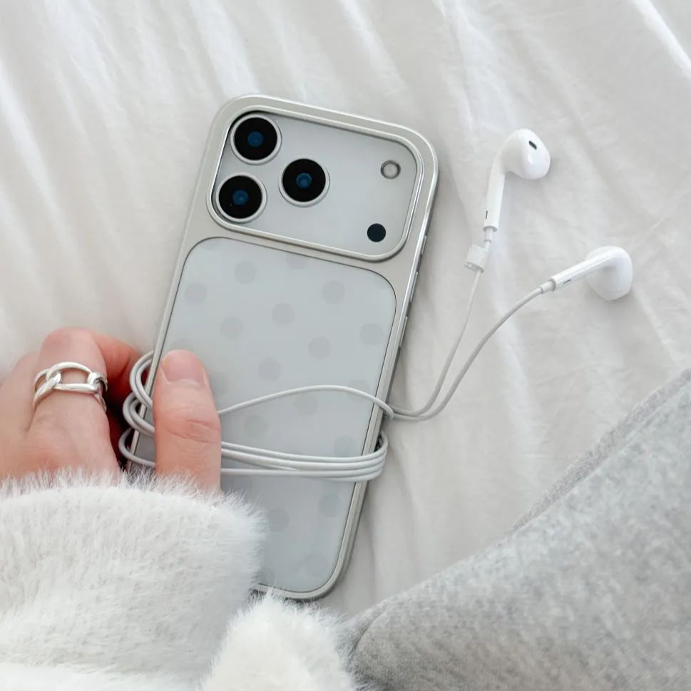 Phone Cases Polka Dot - Koreanische Ins minimalistische blaue Polka Dot