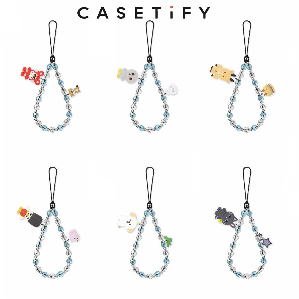 Phone Cases With Straps - CASETiFY Niedlicher Cartoon-Charakter Perlen-Handyband/Kristallperlen-Handyarmband geeignet zur