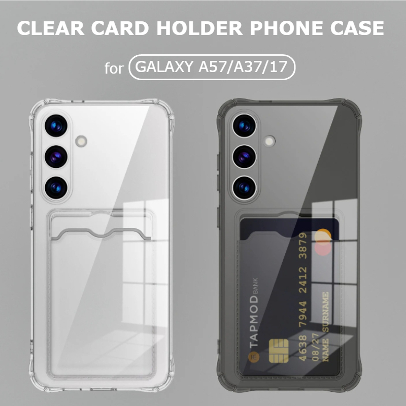 Slim Card Slot Case - Luxuriöse Transparente Hülle für Samsung Galaxy