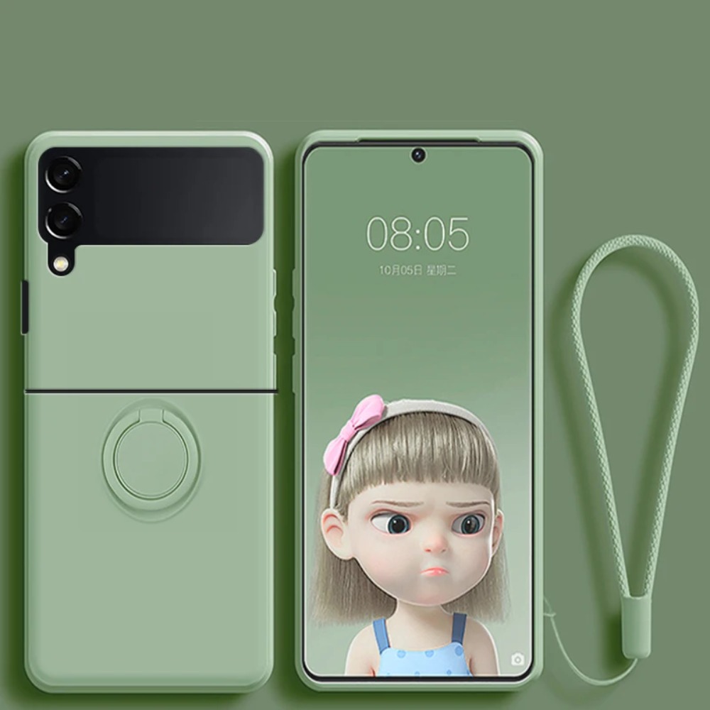 Silicone Liquid Case - Bestseller Hautgefühl Flüssig-Silikon Flip-Hülle für Samsung