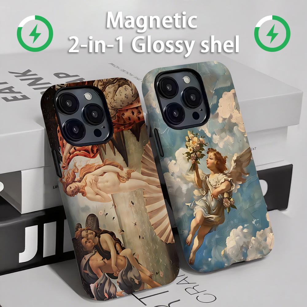 Phone Cases Xs Max - Renaissance-Kunstgemälde Handyhülle Magnetisch 2-in-1 Glänzende Schale