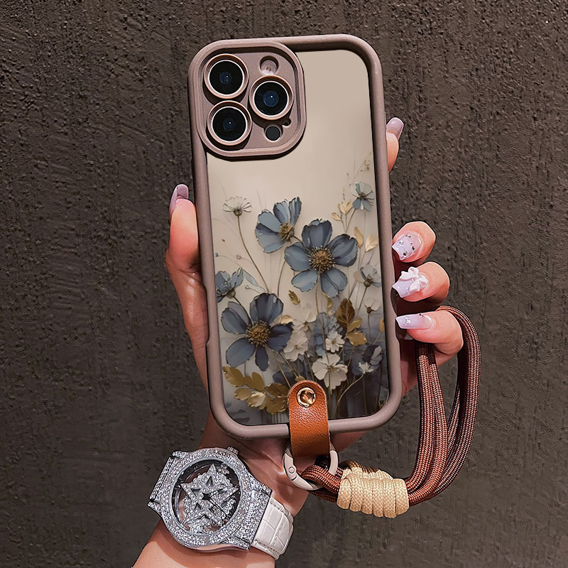 Blaue Blumen-Lanyard-Schlaufen – Phone Cases With Straps Bewertung und Preis