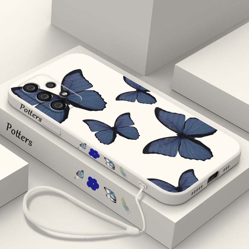 Blaue Schmetterlings-Modehülle – Silicone Liquid Case Bewertung und Preis