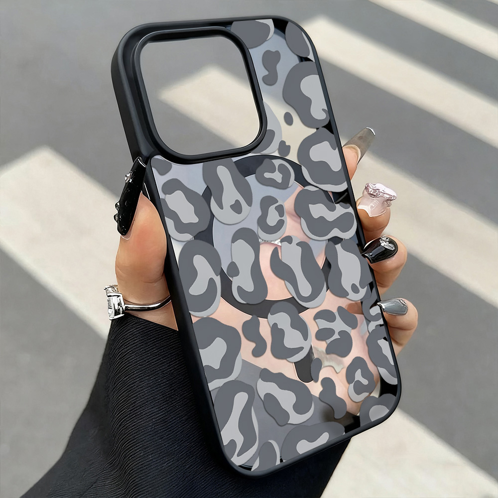 Schwarze Hülle mit Leopardenmu – Clear Magsafe Case Bewertung und Preis