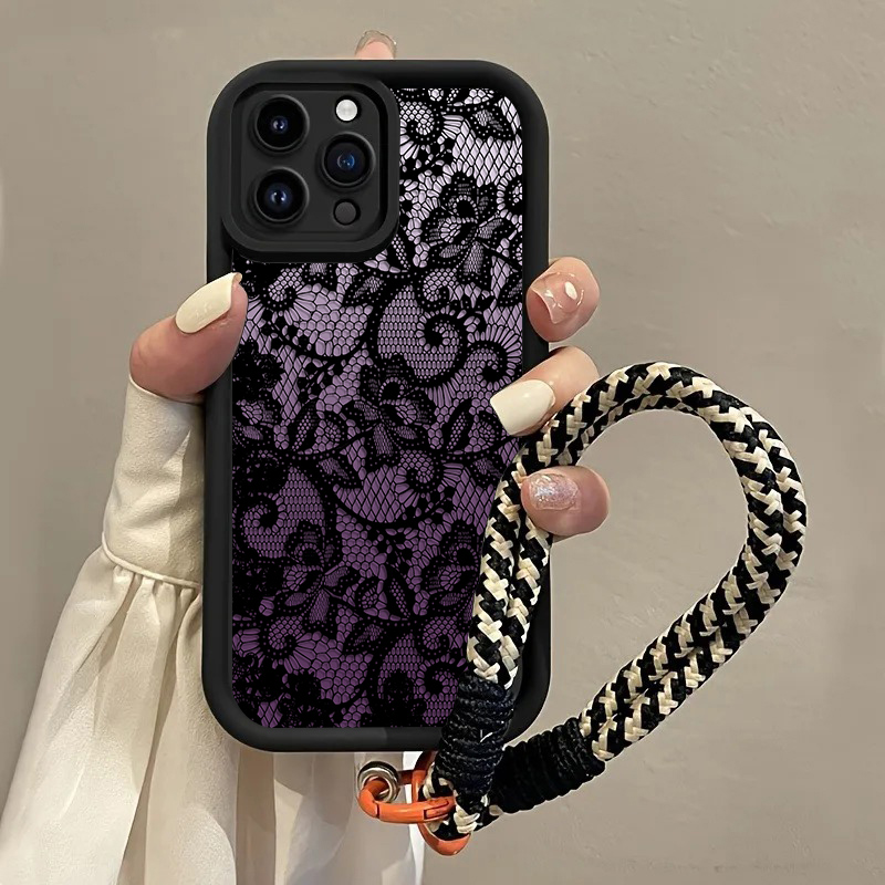 Schwarze Lila Spitzen-Handyhül – Phone Cases With Straps Bewertung und Preis