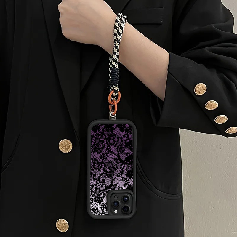 Schwarze Lila Spitzen-Handyhül – Phone Cases With Straps Bewertung und Preis