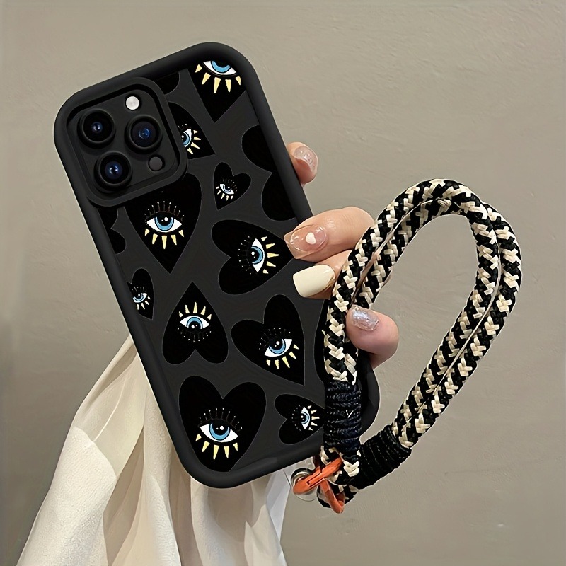 Schwarze Herzförmige Augen-Han – Phone Cases With Straps Bewertung und Preis