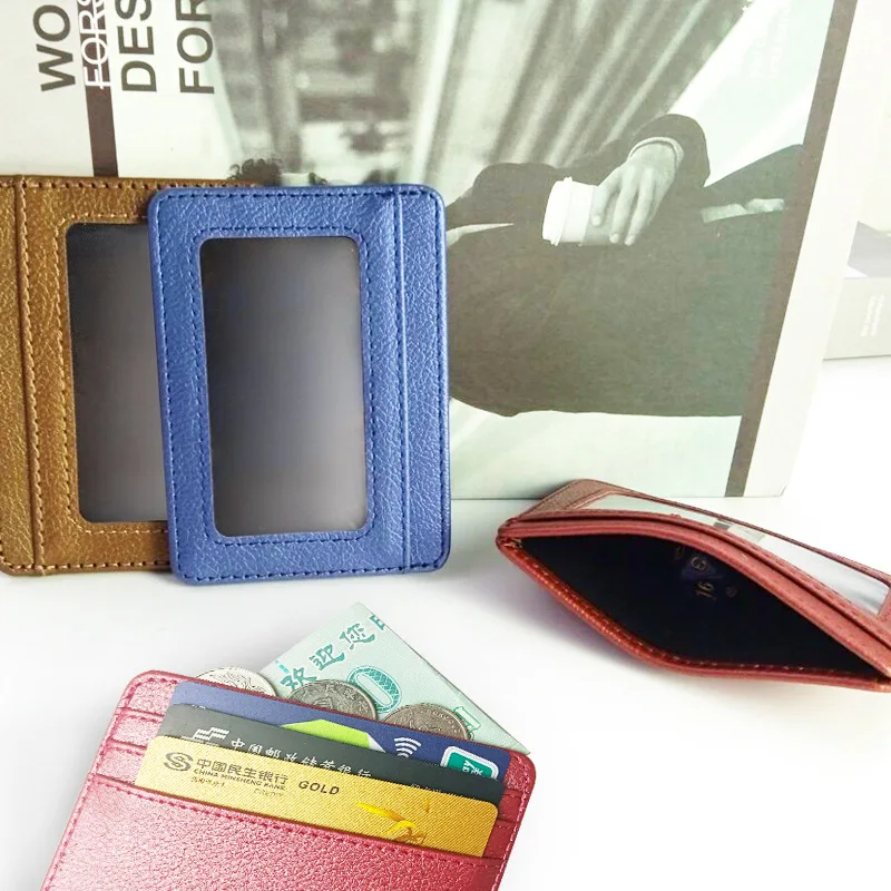 Neue dünne PU-Leder-Mini-Geldb – Slim Card Slot Case Bewertung und Preis