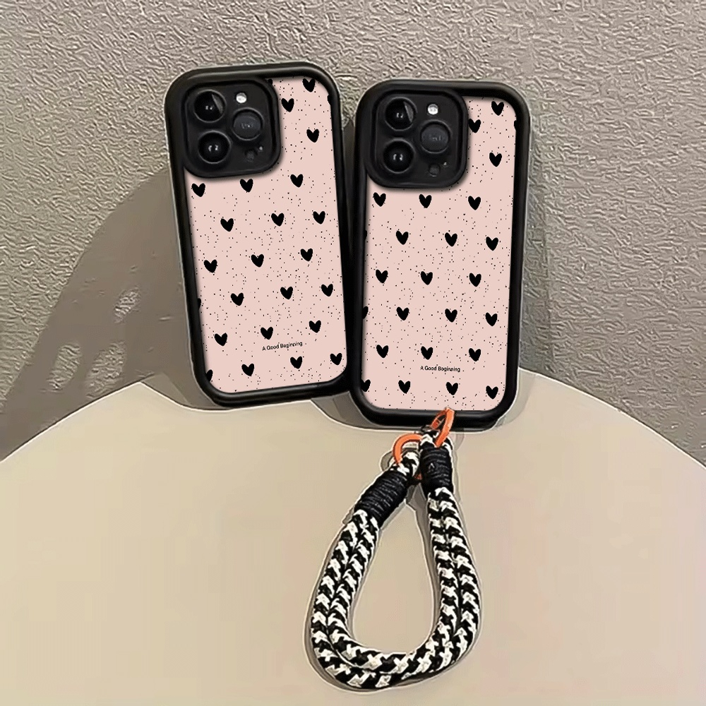 Tintengesprenkelte schwarze He – Phone Cases With Straps Bewertung und Preis