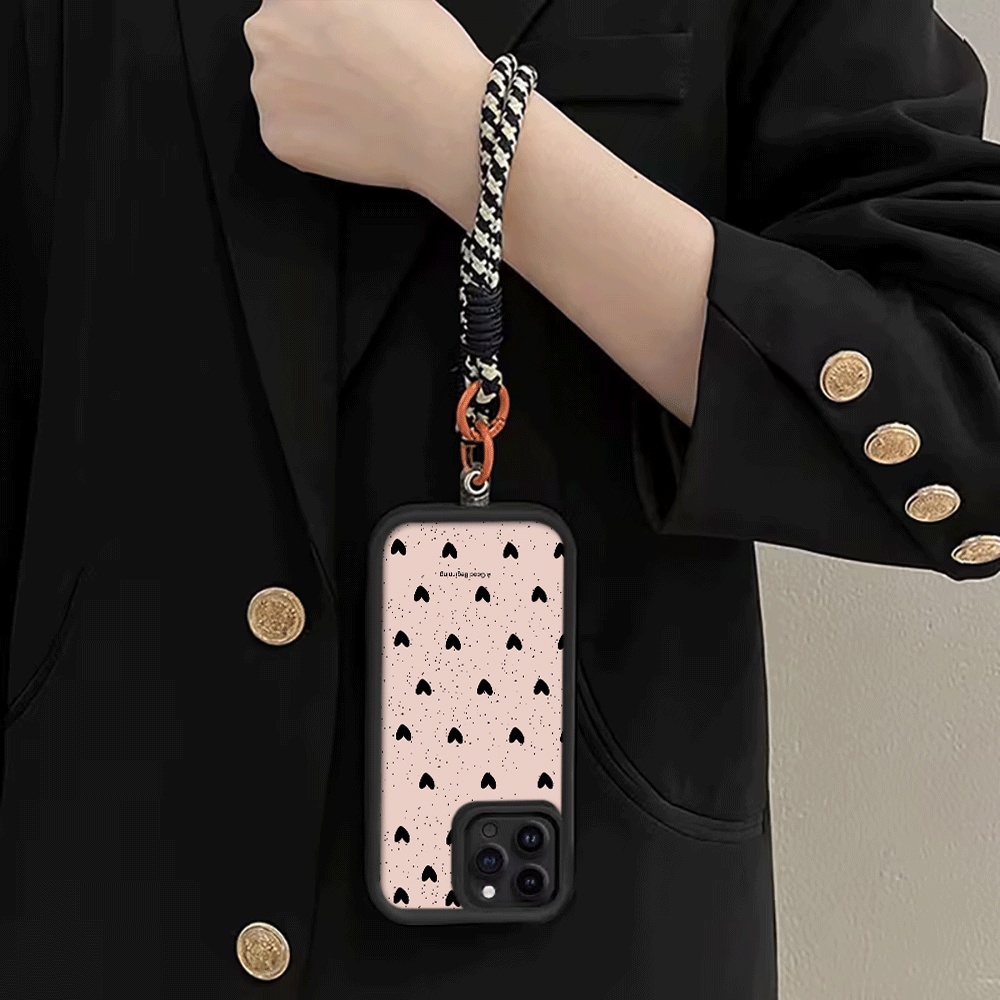 Tintengesprenkelte schwarze He – Phone Cases With Straps Bewertung und Preis