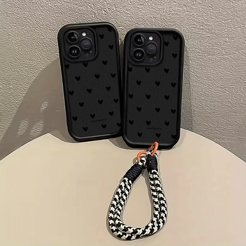 Tintengesprenkelte schwarze He – Phone Cases With Straps Bewertung und Preis